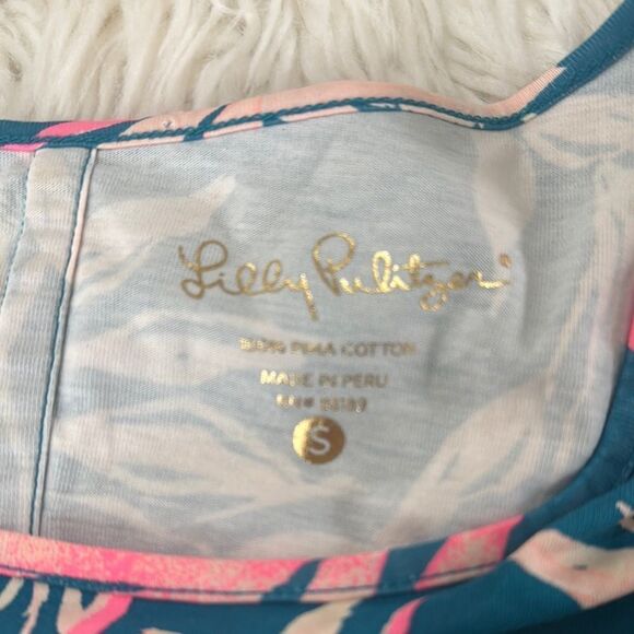 LILLY PULITZER Floral Print Dress in Blue and Pink S - Picture 6 of 8